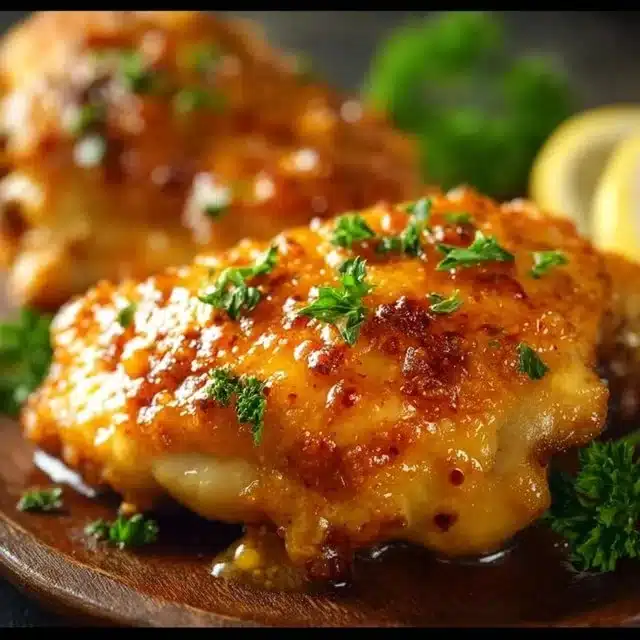 Crispy Baked Chicken 5 Golden crispy baked chicken on a plate ready to serve