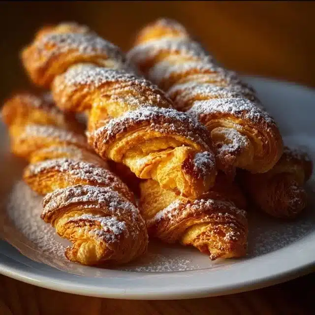 Delicious pumpkin pie twists served on a rustic table