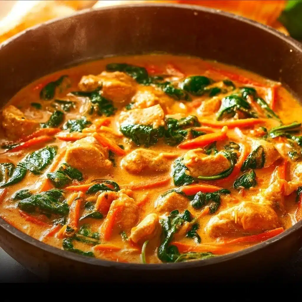 Delicious bowl of Thai Chicken Coconut Curry with vibrant colors and fresh ingredients