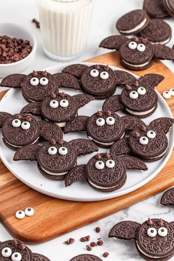 Creative Bat Oreos for Halloween decorations and treats
