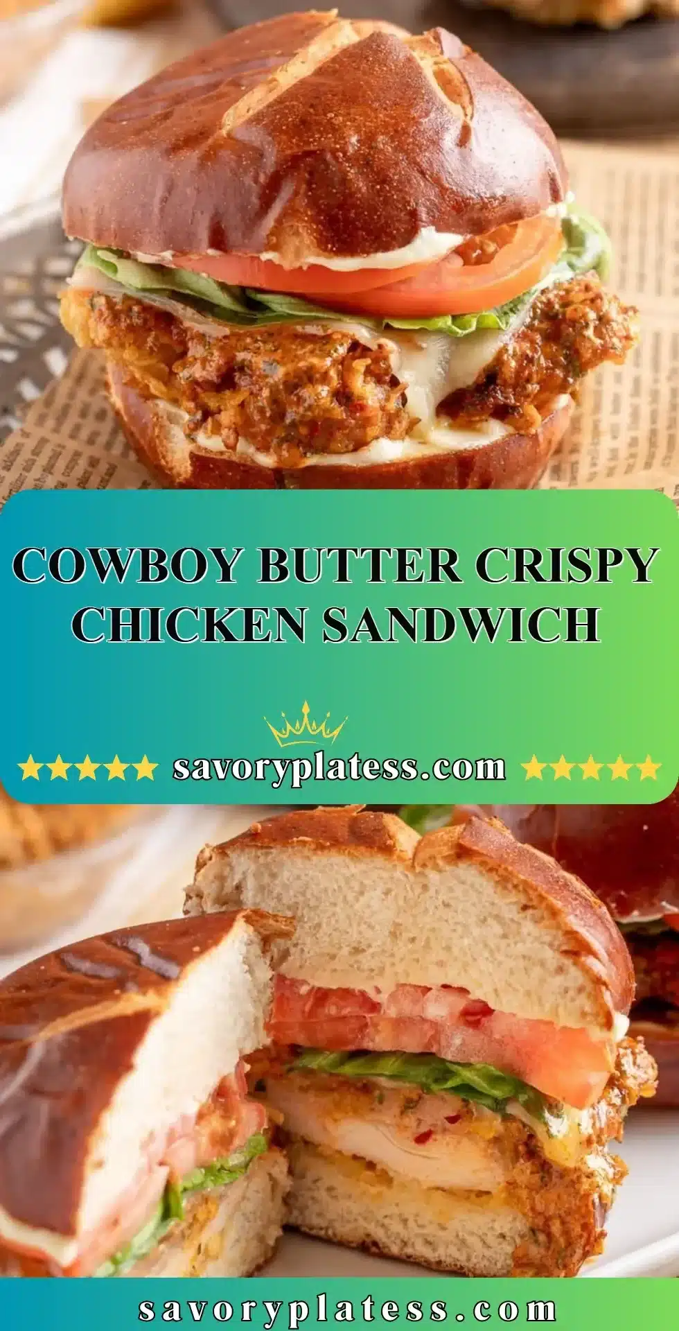 Cowboy Butter Crispy Chicken Sandwich 2 Delicious Cowboy Butter Crispy Chicken Sandwich with crispy chicken and cowboy butter