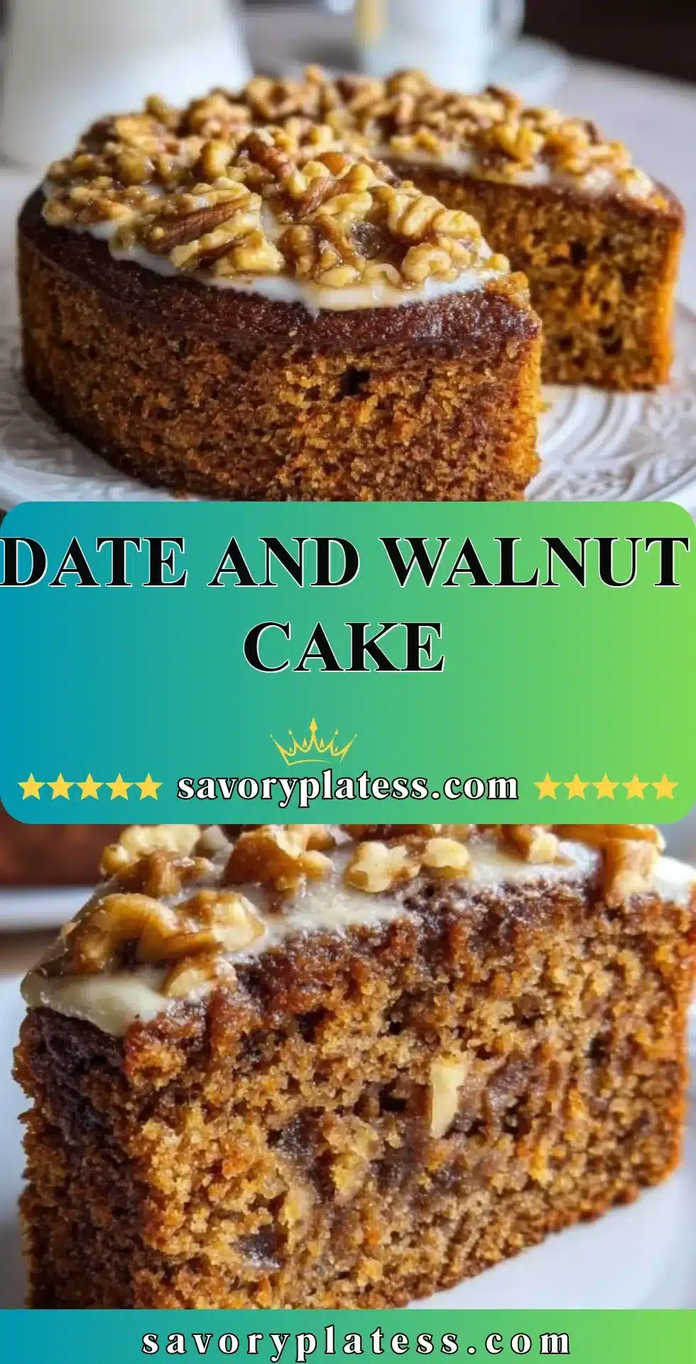 Delicious Date and Walnut Cake with rich flavors and textures