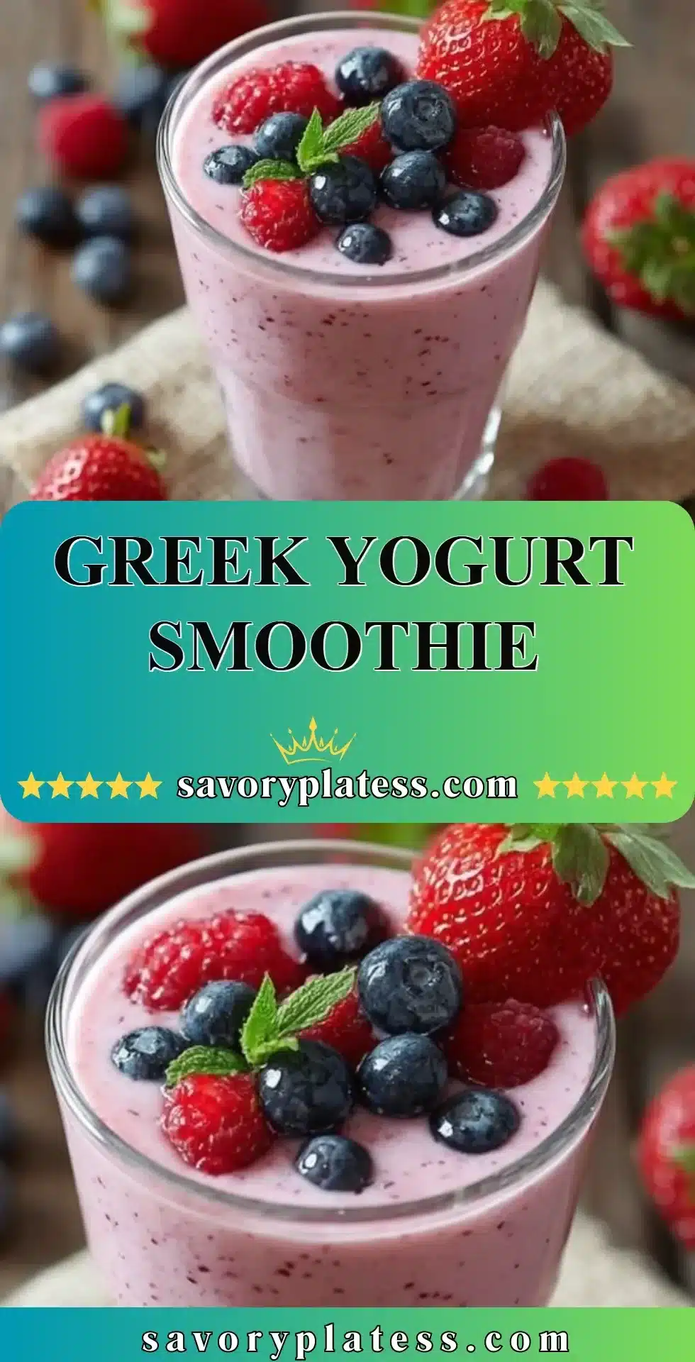Greek Yogurt Smoothie 2 Delicious Greek Yogurt Smoothie with fresh fruits and honey