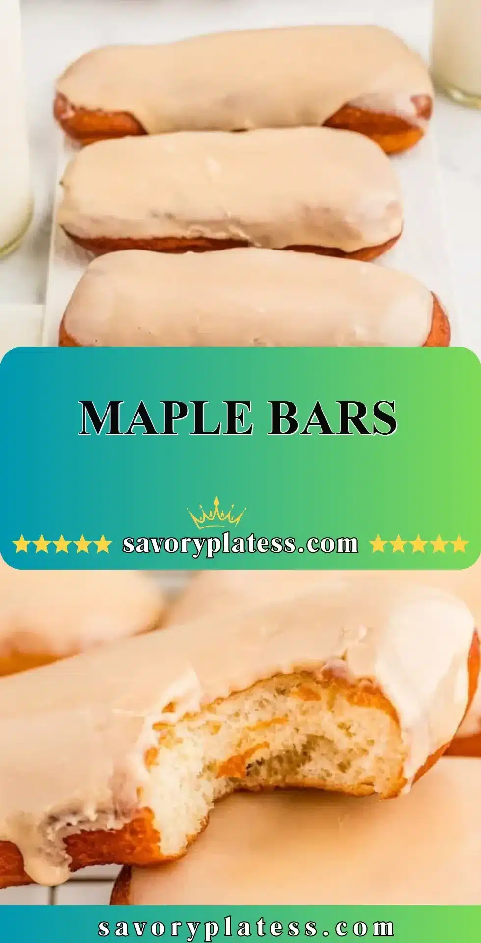 Maple Bars 2 Freshly baked maple bars with a sweet glaze, perfect for treats and desserts.