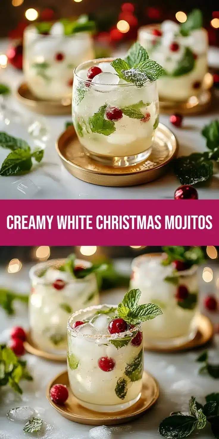 Celebrate the Season with Irresistibly Creamy Mojitos 2 Deliciously creamy mojitos served in a festive setting with fresh mint and lime.