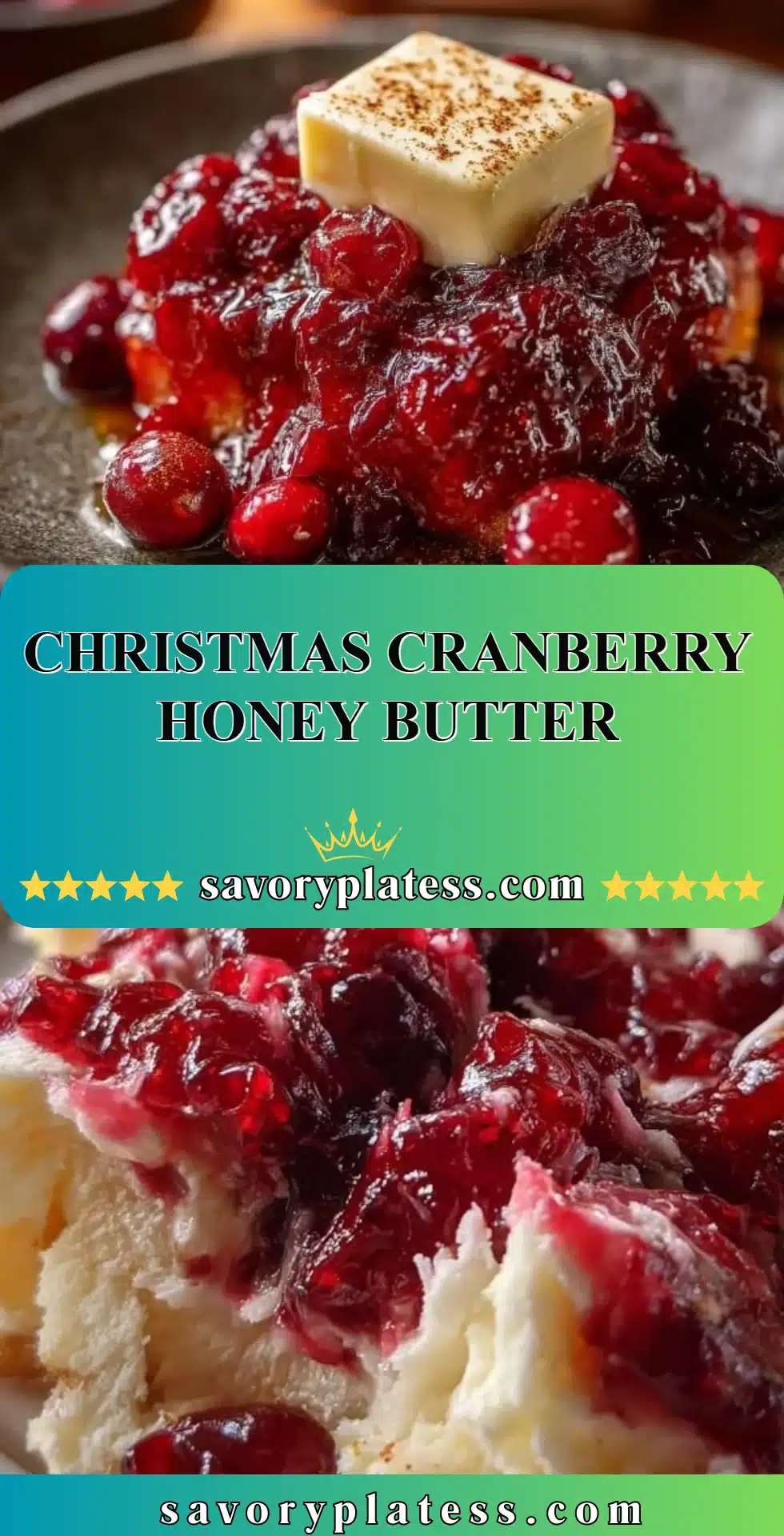 Christmas Cranberry Honey Butter 2 Delicious Christmas Cranberry Honey Butter spread on toast
