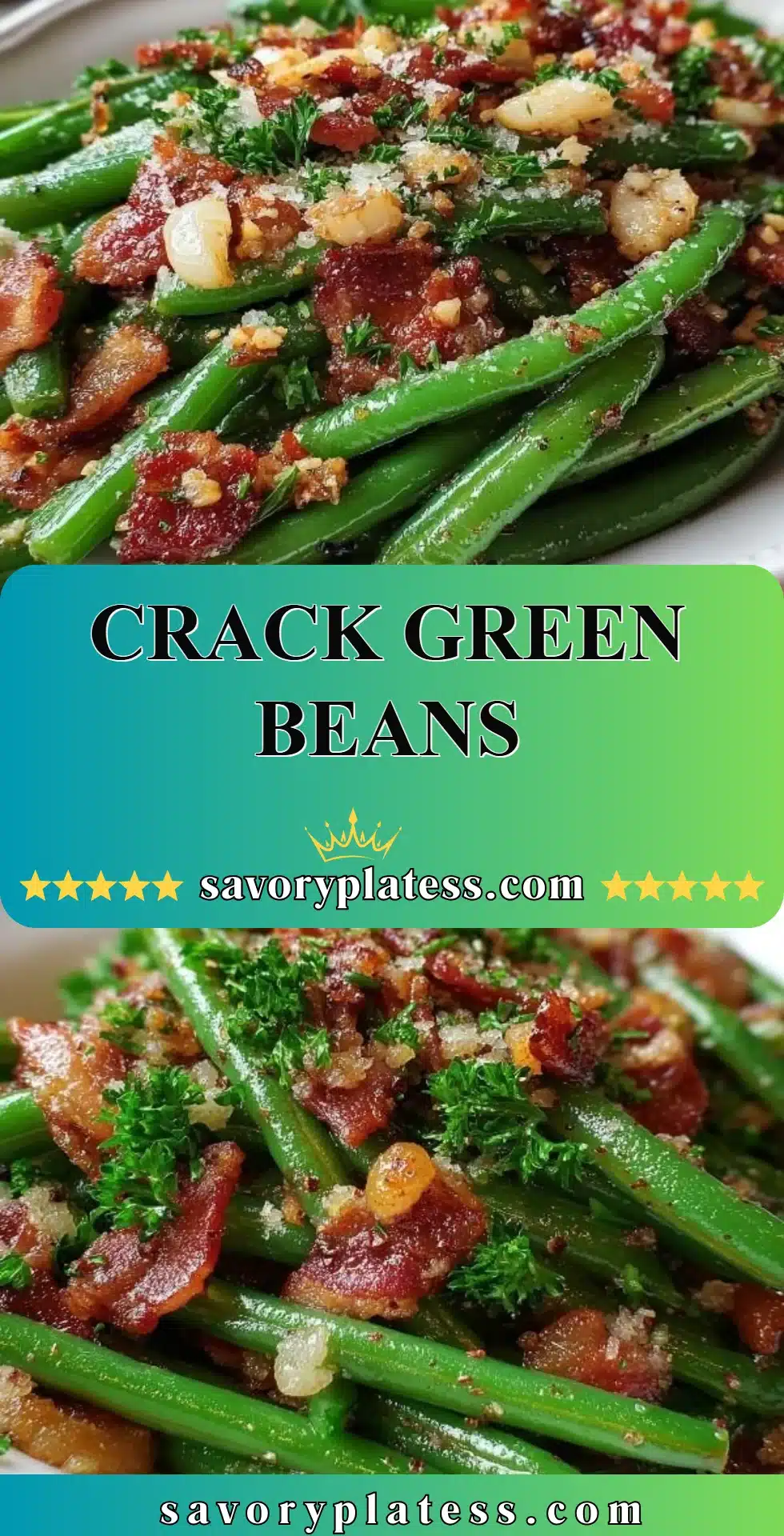 Deliciously prepared Crack Green Beans served in a bowl
