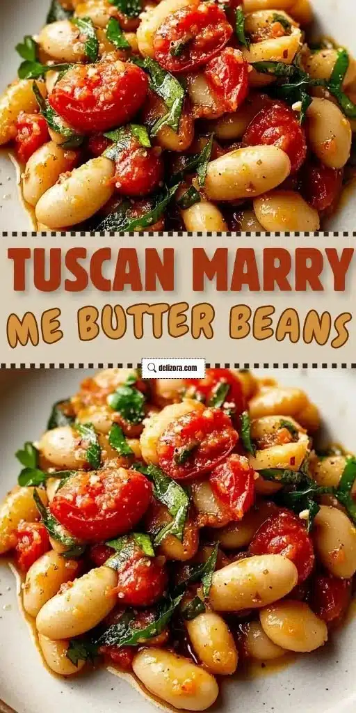 Creamy Tuscan Marry Me Butter Beans That Steal Hearts 2 Creamy Tuscan butter beans dish garnished with herbs