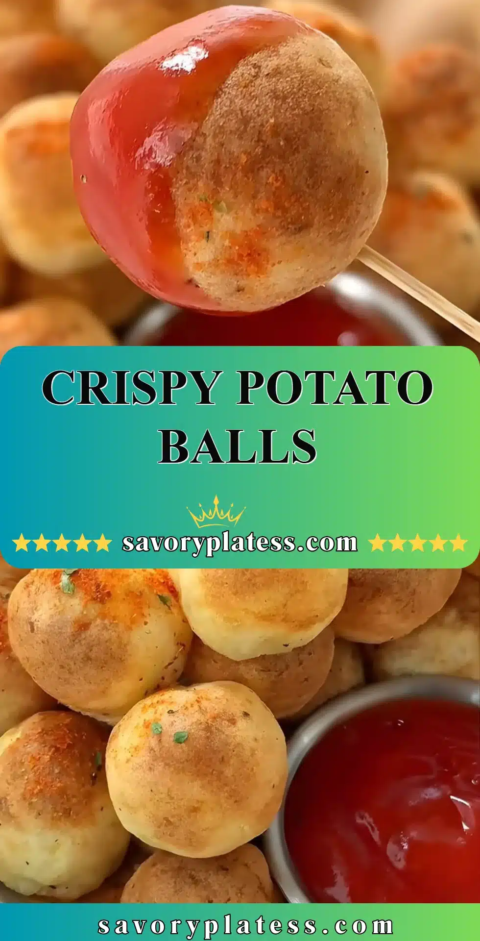 Delicious crispy potato balls served as a snack or appetizer