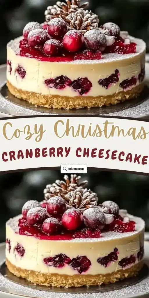 Decadent Christmas Cheesecake with Cranberry Mousse Magic 2 Decadent Christmas cheesecake with cranberry mousse on a festive table