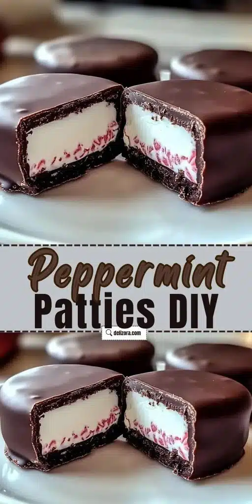 Homemade Peppermint Patties That Melt in Your Mouth 2 Homemade peppermint patties ready to melt in your mouth, garnished with mint leaves.