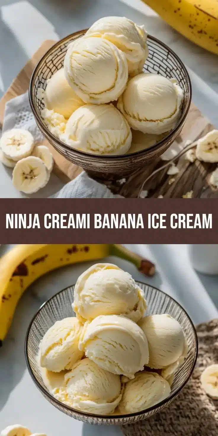 Irresistibly Easy Ninja Creami Banana Ice Cream Delight 2 Delicious bowl of homemade banana ice cream made with Ninja Creami