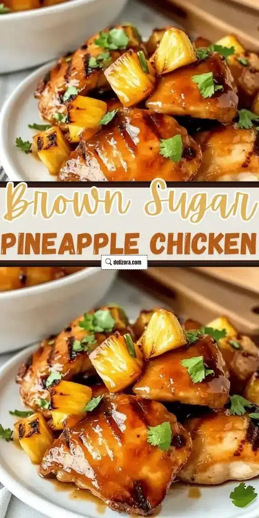 Savory brown sugar pineapple chicken served for a family meal