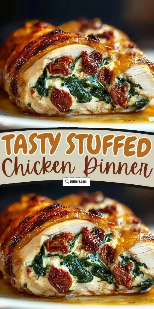 Sundried Tomato, Spinach, and Cheese Stuffed Chicken Delight 2 Sundried Tomato, Spinach, and Cheese Stuffed Chicken Delight plated beautifully