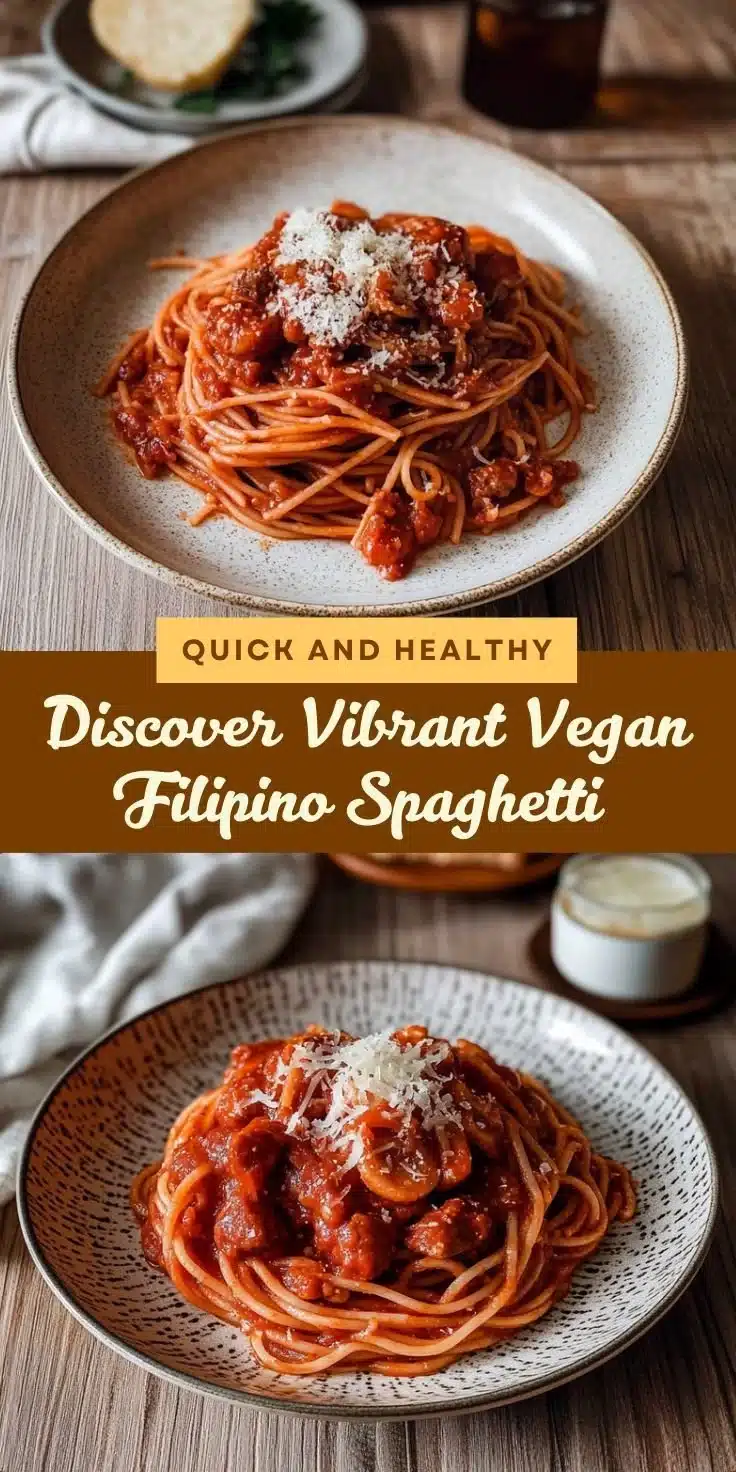Vegan Filipino Spaghetti 2 Bowl of Vegan Filipino Spaghetti topped with fresh vegetables and herbs